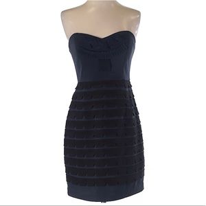 TIBI Navy Blue Strapless Mini Dress Size 4